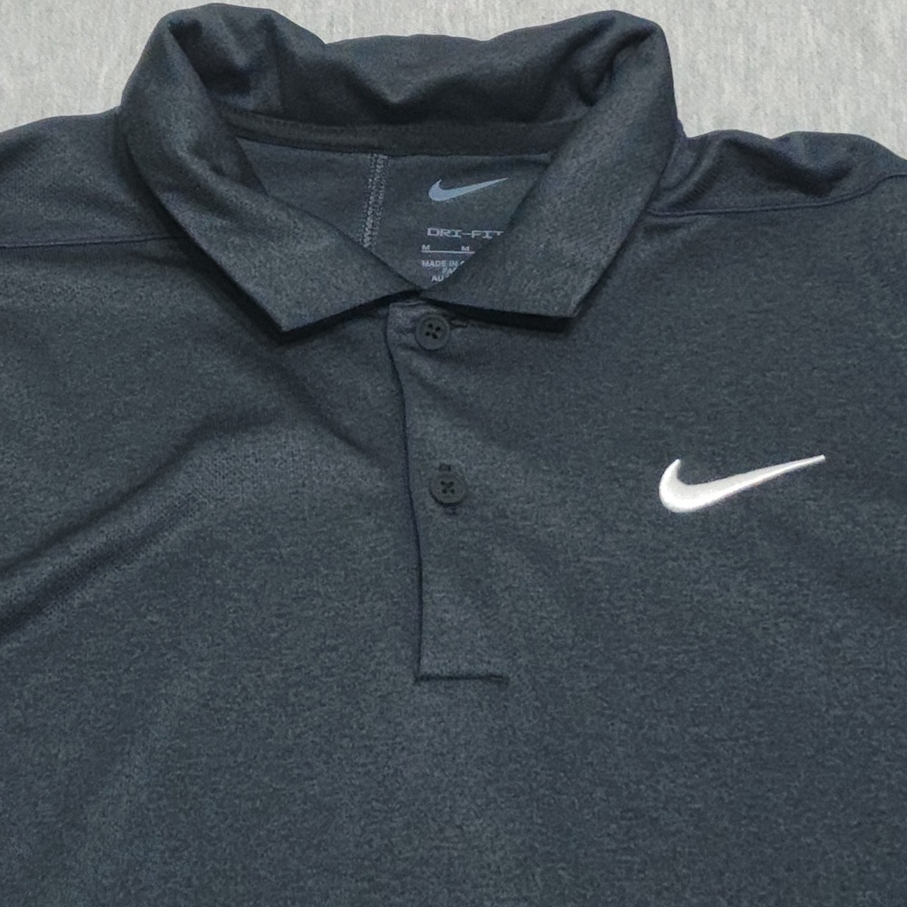 Nike Dri-FIT Mens Polo Shirt Medium Grey Atomic Boss Hard Punch FQ1142-010
